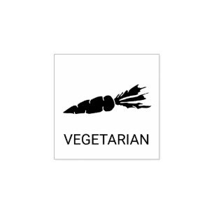 Vegetarian Wedding Meal Choice Rubber Stamp