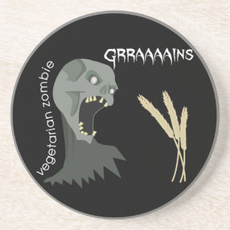 Vegetarian Zombie wants Graaaains! Coaster