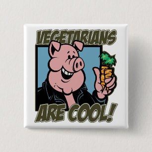 Vegetarians are Cool 2 Inch Square Button