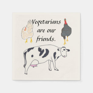 Vegetarians are our friends Thanksgiving Napkins