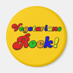 Vegetarians Rock Magnet