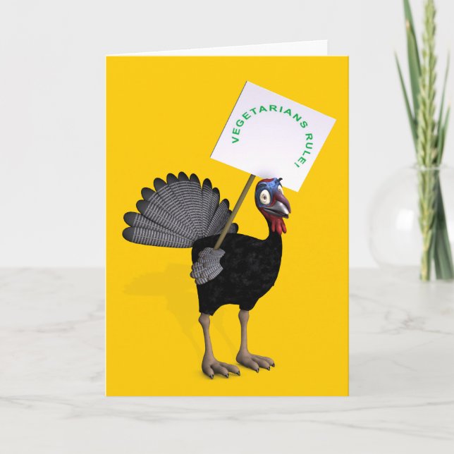 Vegetarians Rule! Holiday Card (Front)