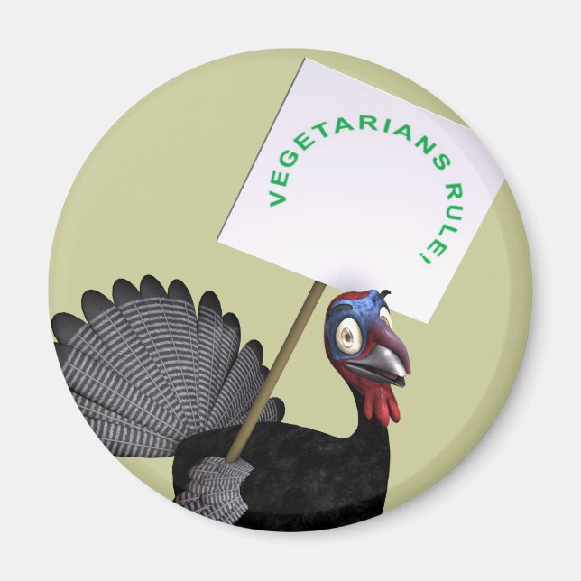 Vegetarians Rule! Magnet (Front)