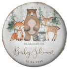 Végétation botanique Baby shower d'animaux des boi