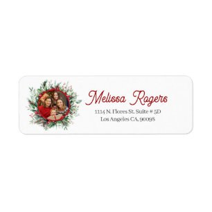 Végétation de Noël Wreath Photo personnalisée