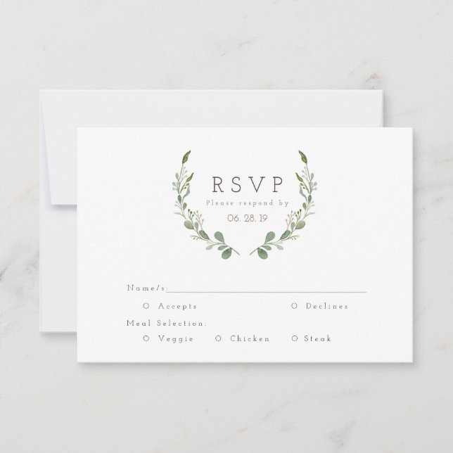 Végétation Lianes Aquarelle | RSVP (Devant)