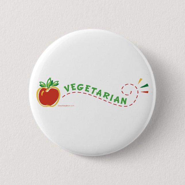 Veggie Apple 2 Inch Round Button (Front)