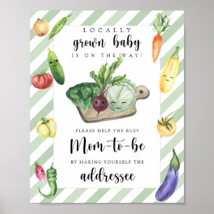 Veggie baby shower - Help the Busy Mom-to-Be Poster