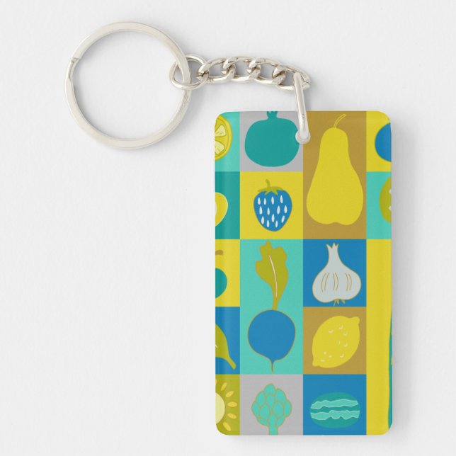 Veggie Blocks I Keychain (Front)