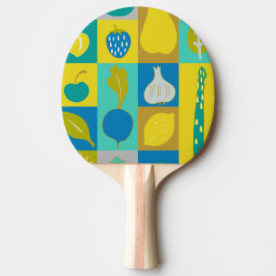 Veggie Blocks I Ping Pong Paddle