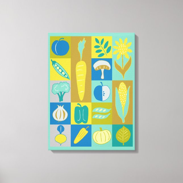 Veggie Blocks II Canvas Print (Front)