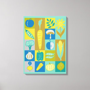 Veggie Blocks II Canvas Print