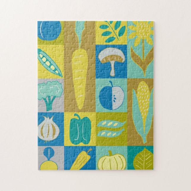 Veggie Blocks II Jigsaw Puzzle (Vertical)