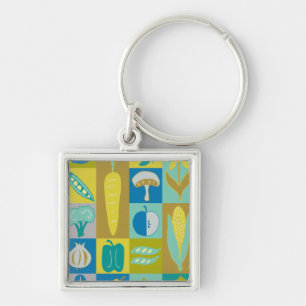 Veggie Blocks II Keychain