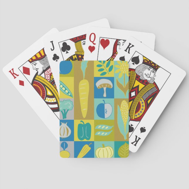 Veggie Blocks II Playing Cards (Back)