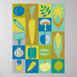 Veggie Blocks II Poster