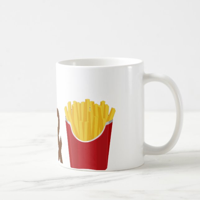 Veggie Burger and Fries Coffee Mug (Right)