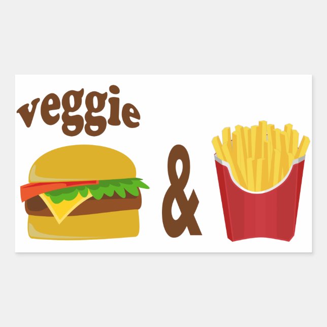 Veggie Burger and Fries Sticker (Front)