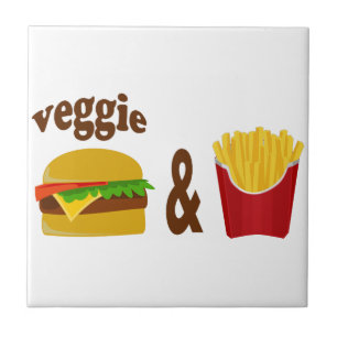 Veggie Burger and Fries Tile