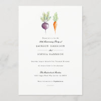 Veggie Duo | Watercolor Anniversary Invite