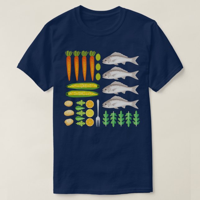 Veggie Flat Lay T-Shirt (Design Front)