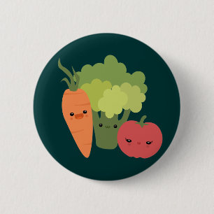 Veggie Friends 2 Inch Round Button