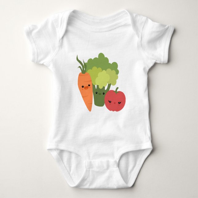 Veggie Friends Baby Bodysuit (Front)