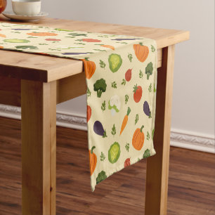 Veggie Garden Table Farmhouse Style Short Table Runner