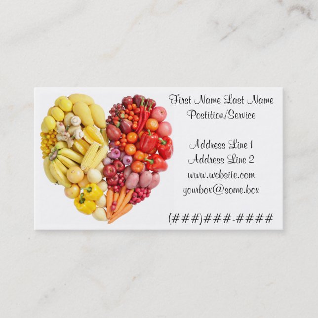 Veggie Heart Business Card (Front)