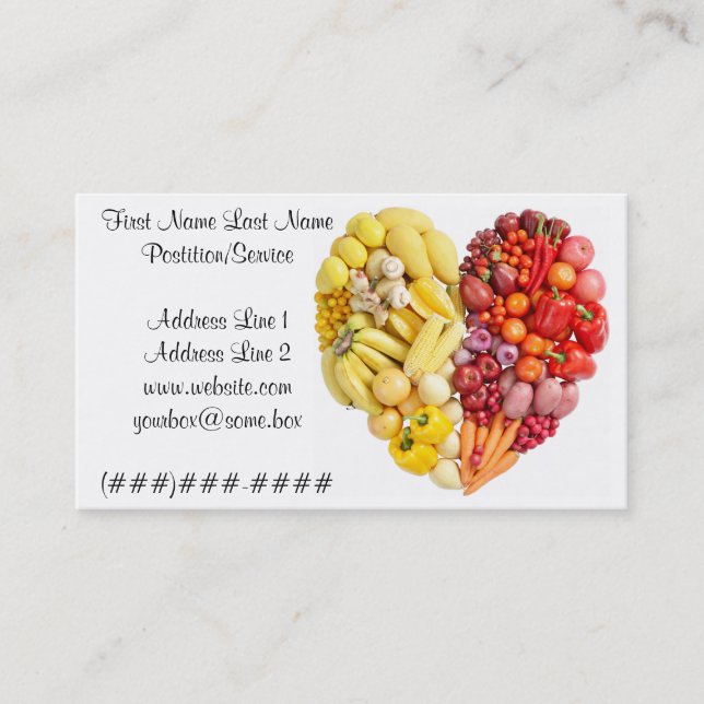 Veggie Heart Business Card (Front)