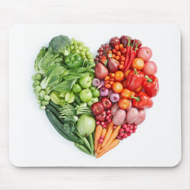Veggie Heart Mouse Pad (Front)