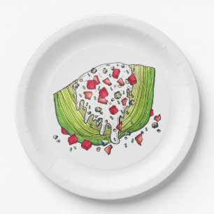 Veggie Iceberg Lettuce Wedge Salad Food Foodie Paper Plate