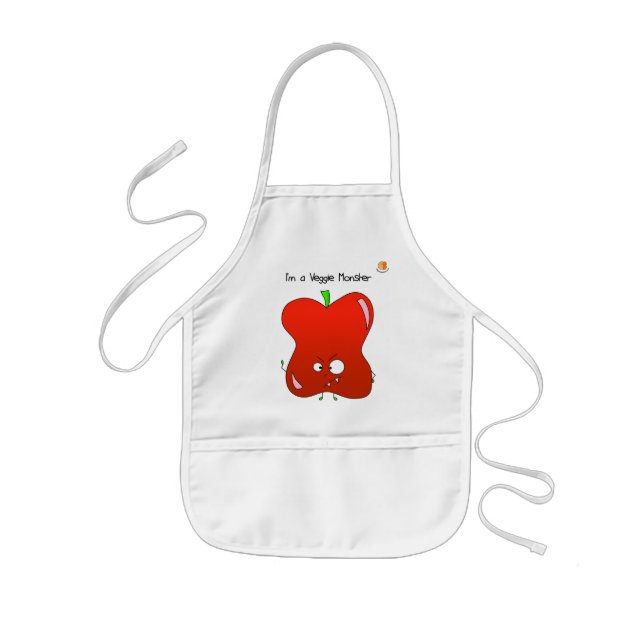 Veggie Monster Apron for Kids - Pepper (Front)