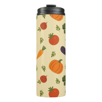 Veggie Pattern Garden Fresh On the Go Thermal Tumbler