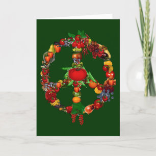 Veggie Peace Sign Card