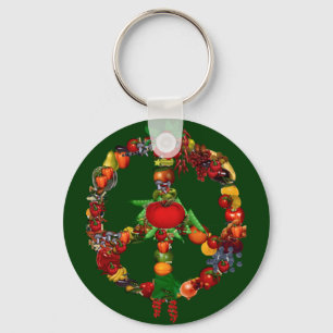 Veggie Peace Sign Keychain
