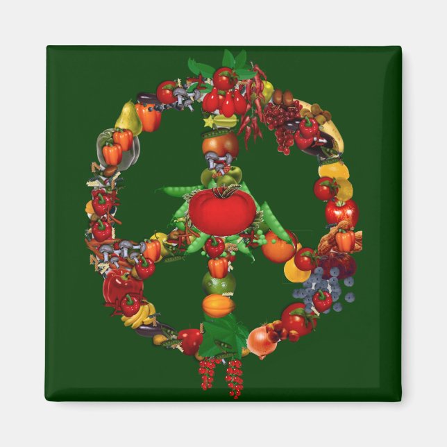 Veggie Peace Sign Magnet (Front)