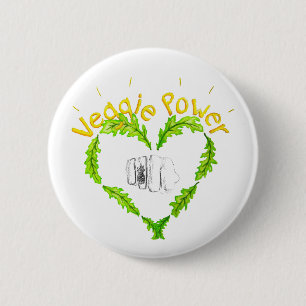 Veggie Power Knapp 2 Inch Round Button