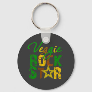 Veggie Rock Star Keychain