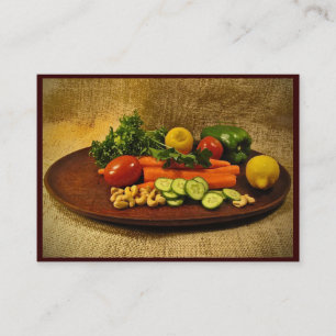 Veggie Salad Plate ATC Business Card