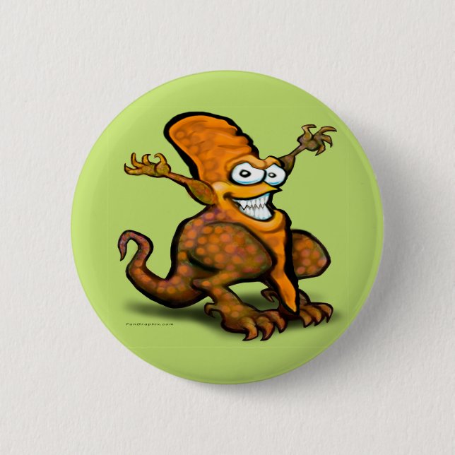 Veggie Saurus Rex 2 Inch Round Button (Front)