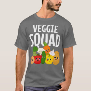 Veggie Squad Retro Vegetable Vegan Vegetarian T-Shirt