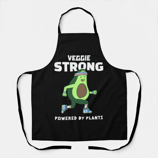 Veggie Strong, Powered by plants Apron (Front)