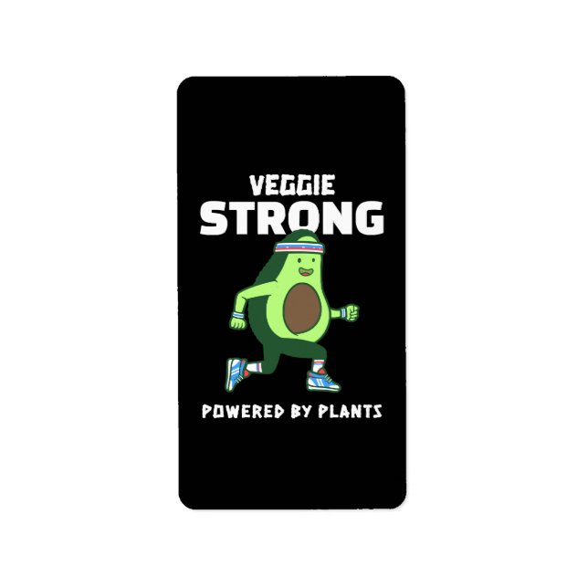 Veggie Strong, Powered by plants Label (Front)