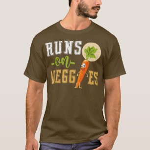 Veggies Carrot Vegetarian Food Plant Based Funny V T-Shirt