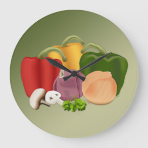 Veggies Large Clock