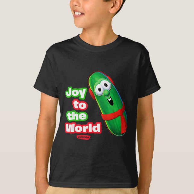 Veggietales Joy To The World Larry The Cuber  T-Shirt (Front)
