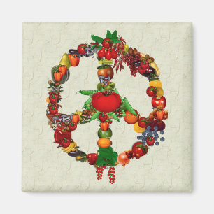Vegie Peace Sign Magnet