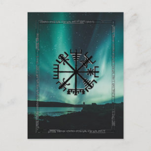 Vegvisir Compass/Wayfinder Viking Rune Postcard