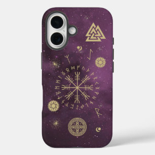 Vegvisir & Norse Runes   Esoteric iPhone 16 Case